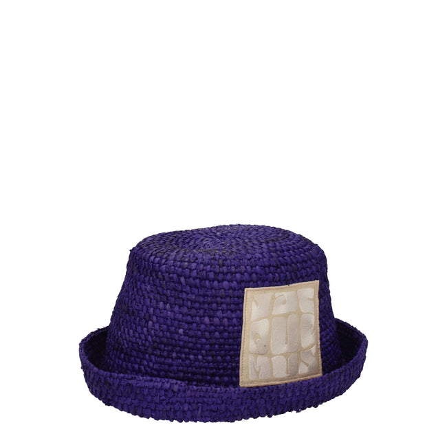 Purple Raffia HatDescription: The product with MPN 235AC4505046650 and code F76831 raffia in violet is a hats designed by Jacquemus. It has features like colors that may vary, front logo. Additional Info: Style: Casual Materials: Raffia Composition: 100%