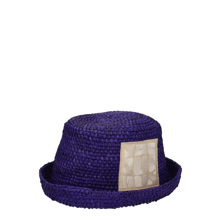 Purple Raffia HatDescription: The product with MPN 235AC4505046650 and code F76831 raffia in violet is a hats designed by Jacquemus. It has features like colors that may vary, front logo. Additional Info: Style: Casual Materials: Raffia Composition: 100%