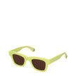Yellow Acetate SunglassesDescription: The product with MPN 221AC0295040250 and code F77997 acetate in yellow is a sunglasses designed by Jacquemus. It has features like logo. Additional Info: Arm length: 14.7 cm Frame materials: Acetate frame Lens diamete