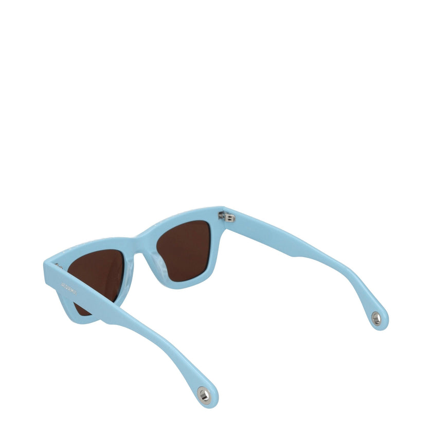 Light Blue Acetate SunglassesDescription: The product with MPN 221AC0295040330 and code F77997 acetate in heavenly is a sunglasses designed by Jacquemus. It has features like logo. Additional Info: Arm length: 14.7 cm Frame materials: Acetate frame Lens d