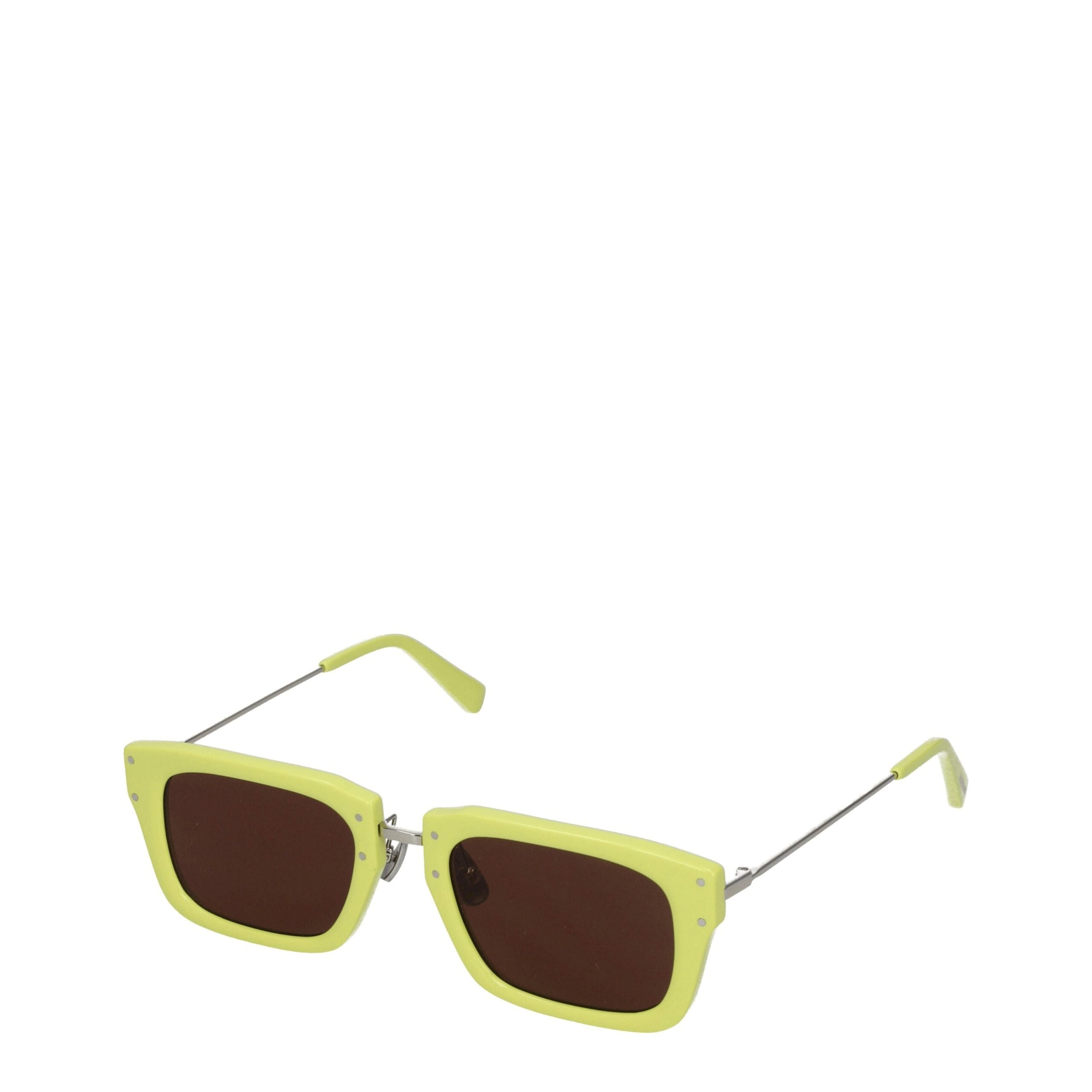 Yellow Acetate SunglassesDescription: The product with MPN 226AC4315041250 and code F78001 acetate in yellow is a sunglasses designed by Jacquemus. Additional Info: Arm length: 15.5 cm Frame materials: Acetate frame Lens diameter: 5.1 cm Lens: Dark Protec