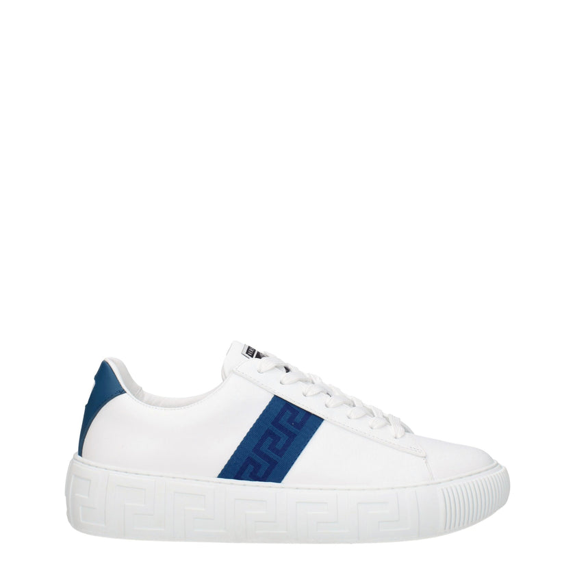 White Leather Low Top SneakersDescription: The product with MPN DSU84041A007756W970 and code F69426 leather in white is a sneakers designed by Versace. It has features like side detail, front logo. Additional Info: Style: Casual Closing type: Lace up Clos