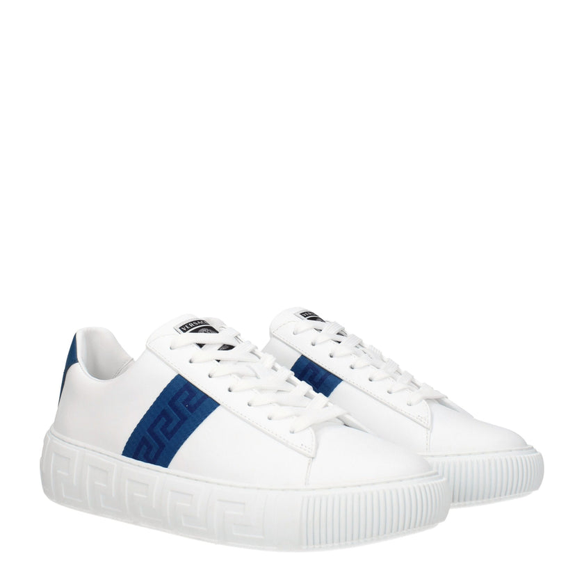 White Leather Low Top SneakersDescription: The product with MPN DSU84041A007756W970 and code F69426 leather in white is a sneakers designed by Versace. It has features like side detail, front logo. Additional Info: Style: Casual Closing type: Lace up Clos