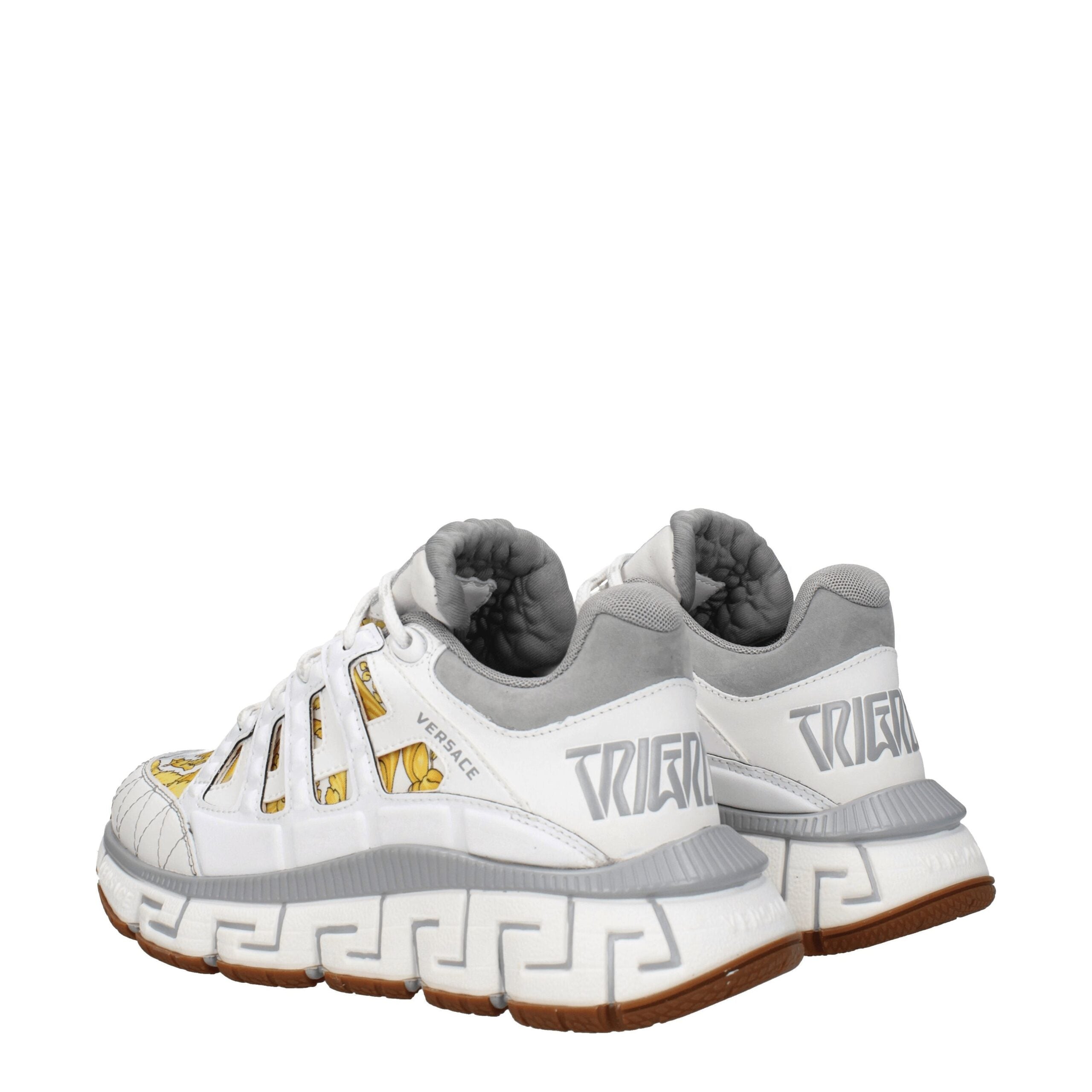 White Fabric Athletic SneakersDescription: The product with MPN 1004182D15TCG6WA70 and code F78134 fabric in white is a sneakers designed by Versace. It has features like front logo, side logo, back logo, print which can vary. Additional Info: Style: Casu