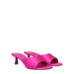 Pink Satin Stiletto Heel SandalsDescription: The product with MPN OWIJ027FAB0023232 and code F78154 satin in fuchsia is a sandals designed by Off-White. Additional Info: Style: Casual Materials: Satin Shoe sole: Leather Heel height: 5 cm Shoe tip: Open to