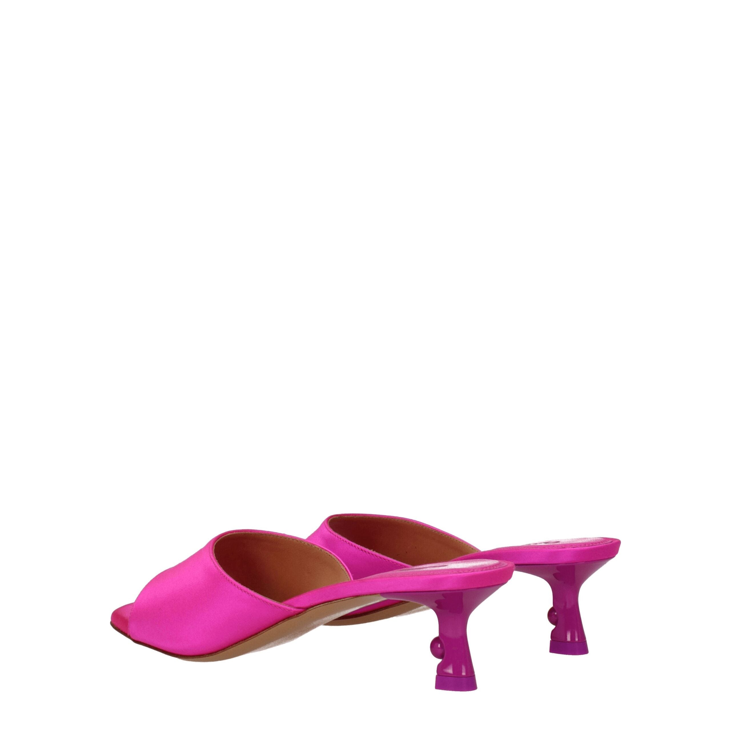 Pink Satin Stiletto Heel SandalsDescription: The product with MPN OWIJ027FAB0023232 and code F78154 satin in fuchsia is a sandals designed by Off-White. Additional Info: Style: Casual Materials: Satin Shoe sole: Leather Heel height: 5 cm Shoe tip: Open to