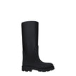 Black Cotton Rain BootsDescription: The product with MPN 8077778 and code F78315 rubber in black is a boots designed by Burberry. Additional Info: Style: Casual Materials: Rubber Shoe sole: Rubber Heel height: 3.5 cm Shoe tip: Round toe Heel type: Mid hee