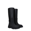 Black Cotton Rain BootsDescription: The product with MPN 8077778 and code F78315 rubber in black is a boots designed by Burberry. Additional Info: Style: Casual Materials: Rubber Shoe sole: Rubber Heel height: 3.5 cm Shoe tip: Round toe Heel type: Mid hee