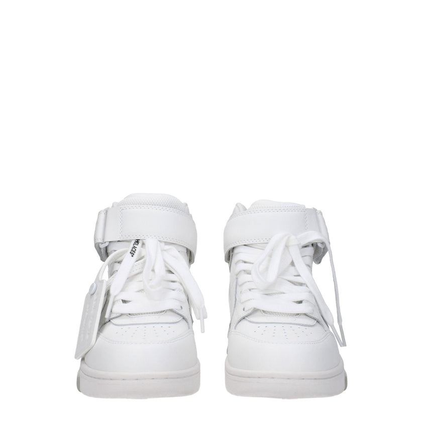 White Leather High Top SneakersDescription: The product with MPN OWIA275LEA0020101 and code F78671 leather in white is a sneakers designed by Off-White. It has features like side detail, removable detail, front logo, side logo, back logo. Additional Info: