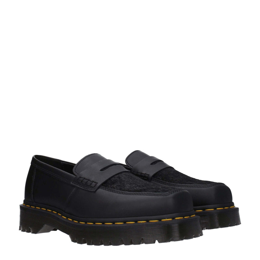 Black Leather Slip-On LoafersDescription: The product with MPN UPENTONBEXSQPNY31303001 and code F79202 leather in black is a loafers designed by Dr. Martens. Additional Info: Style: Casual Materials: Leather Shoe sole: Rubber Heel height: 3.5 cm Shoe tip: