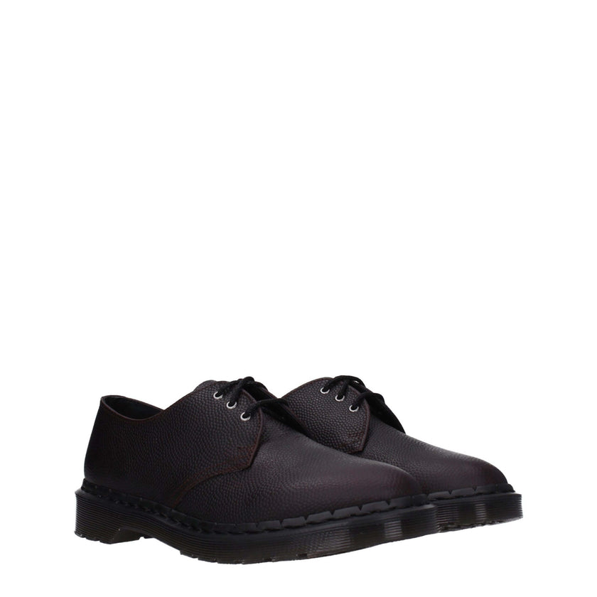 Purple Leather Oxfords And DerbiesDescription: The product with MPN U146130960601 and code F79207 leather in violet is a lace up and monkstrap designed by Dr. Martens. Additional Info: Style: Casual Closing type: Lace up Closure Materials: Leather Shoe so