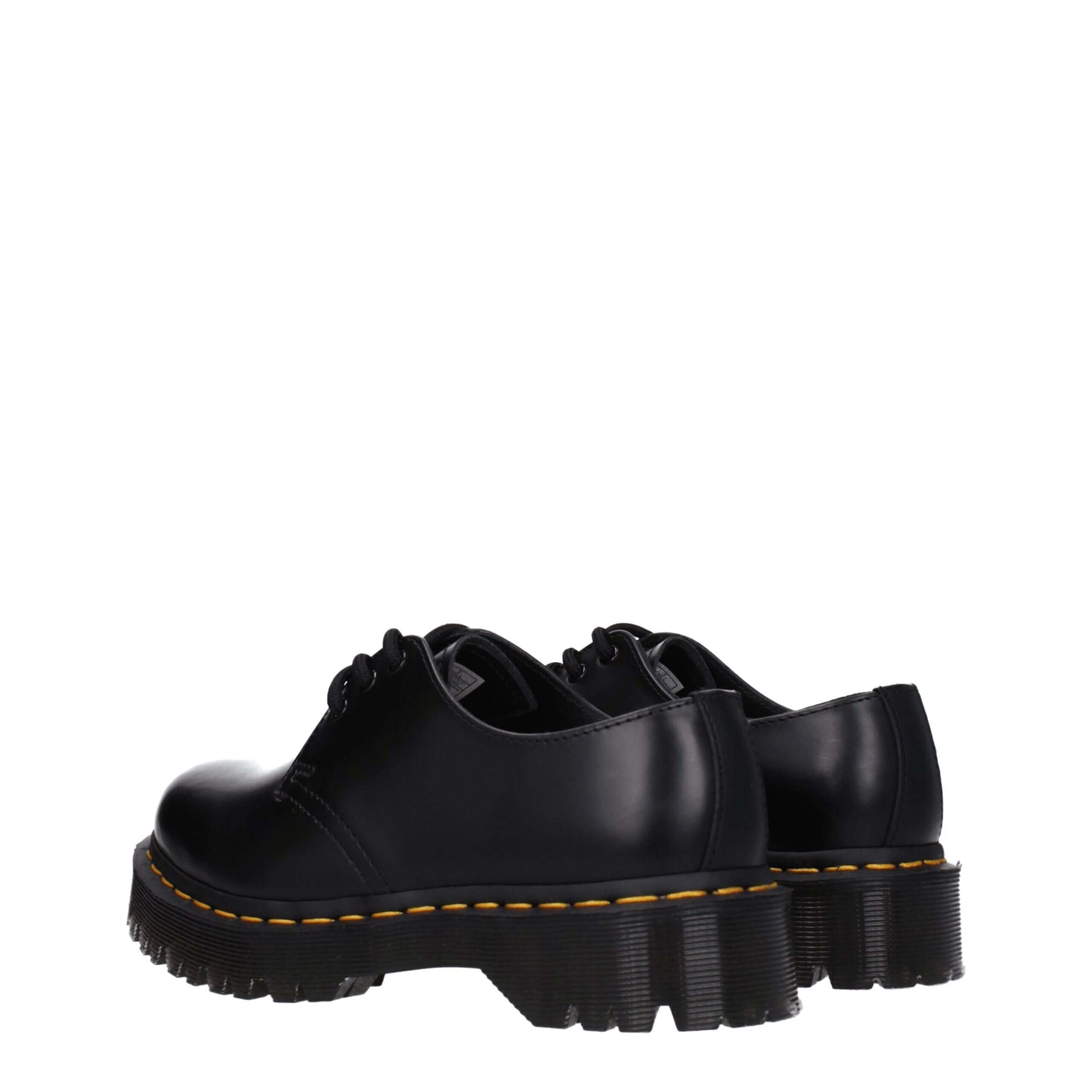 Black Leather Oxfords And DerbiesDescription: The product with MPN D1461BEX21084001 and code F79197 leather in black is a lace up and monkstrap designed by Dr. Martens. Additional Info: Style: Casual Closing type: Lace up Closure Materials: Leather Shoe s