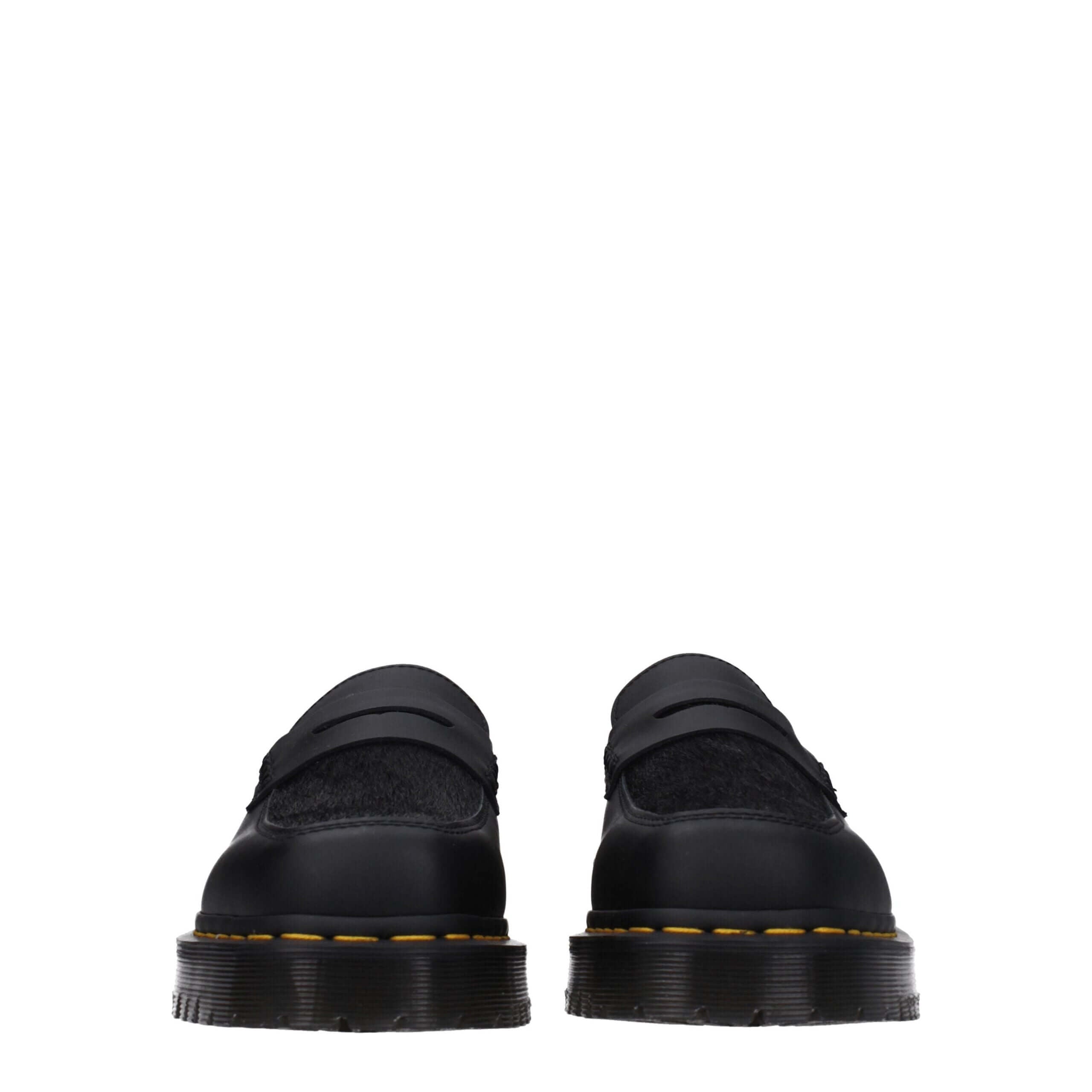 Black Leather Slip-On LoafersDescription: The product with MPN UPENTONBEXSQPNY31303001 and code F79202 leather in black is a loafers designed by Dr. Martens. Additional Info: Style: Casual Materials: Leather Shoe sole: Rubber Heel height: 3.5 cm Shoe tip: