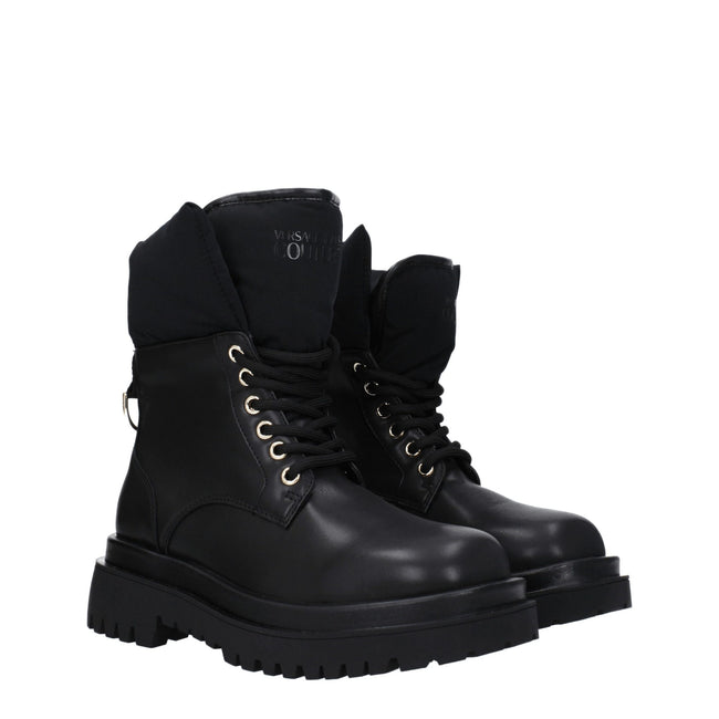 Black Polyethylene Ankle BootsDescription: The product with MPN 75VA3S62ZS870899 and code F79235 polyurethane in black is a ankle boots designed by Versace Jeans. It has features like front logo. Additional Info: Style: Casual Closing type: Lace up Closur