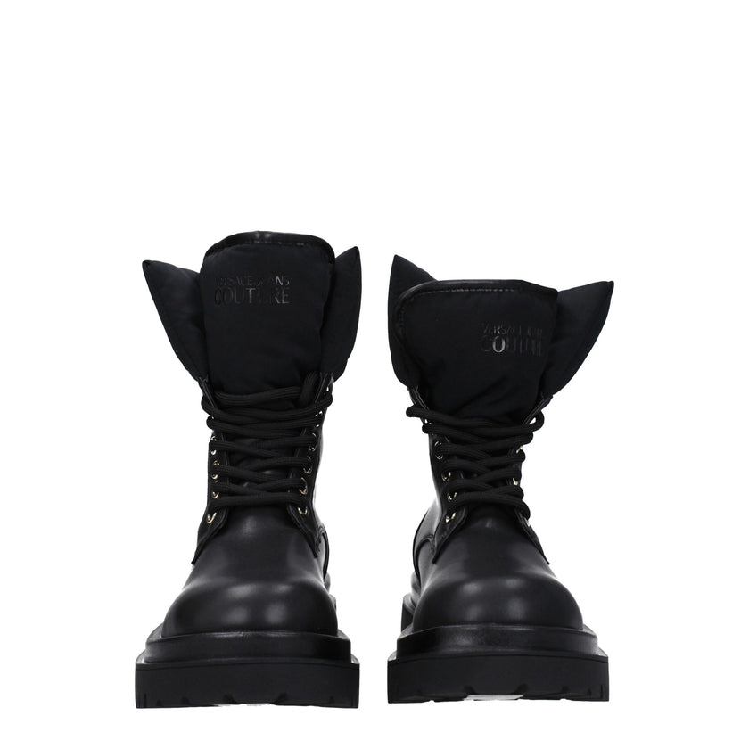 Black Polyethylene Ankle BootsDescription: The product with MPN 75VA3S62ZS870899 and code F79235 polyurethane in black is a ankle boots designed by Versace Jeans. It has features like front logo. Additional Info: Style: Casual Closing type: Lace up Closur