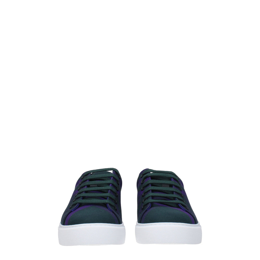 Green Fabric SneakersDescription: The product with MPN 8075376 and code F79367 fabric in green is a sneakers designed by Burberry. It has features like check, back logo. Additional Info: Style: Casual Closing type: Lace up Closure Materials: Leather Shoe