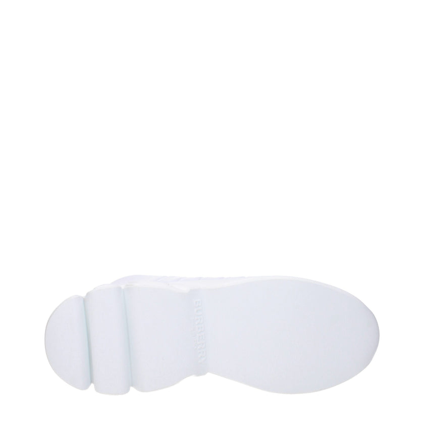 White Leather SneakersDescription: The product with MPN 8056654 and code F79878 leather in white is a sneakers designed by Burberry. It has features like front logo, back logo. Additional Info: Style: Casual Closing type: Lace up Closure Materials: Leathe