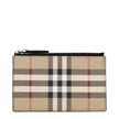 Beige Fabric CardholderDescription: The product with MPN 8084166 and code F80373 fabric in beige is a document holders designed by Burberry. Additional Info: Style: Casual Card holder(s): 5 Closing type: Zip Closure Materials: Fabric Measurements: 8×13 cm