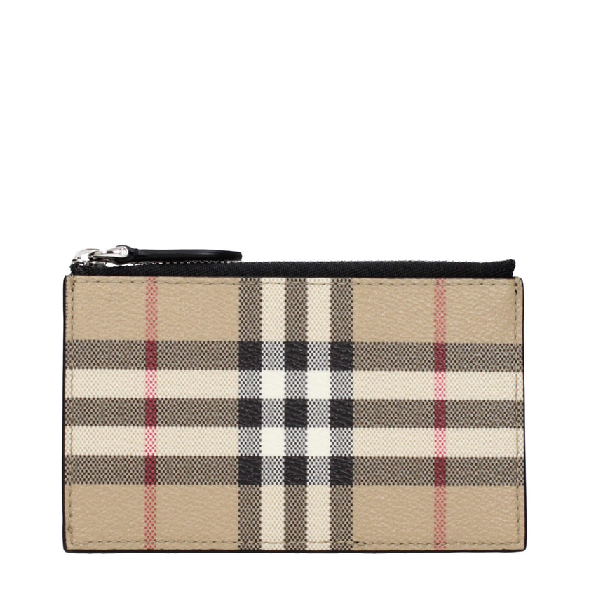 Beige Fabric CardholderDescription: The product with MPN 8084166 and code F80373 fabric in beige is a document holders designed by Burberry. Additional Info: Style: Casual Card holder(s): 5 Closing type: Zip Closure Materials: Fabric Measurements: 8×13 cm