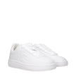 White Leather Low Top SneakersDescription: The product with MPN 8083385 and code F80772 leather in white is a sneakers designed by Burberry. It has features like side logo. Additional Info: Style: Sporty Glam Closing type: Lace up Closure Shoe sole: Rubbe