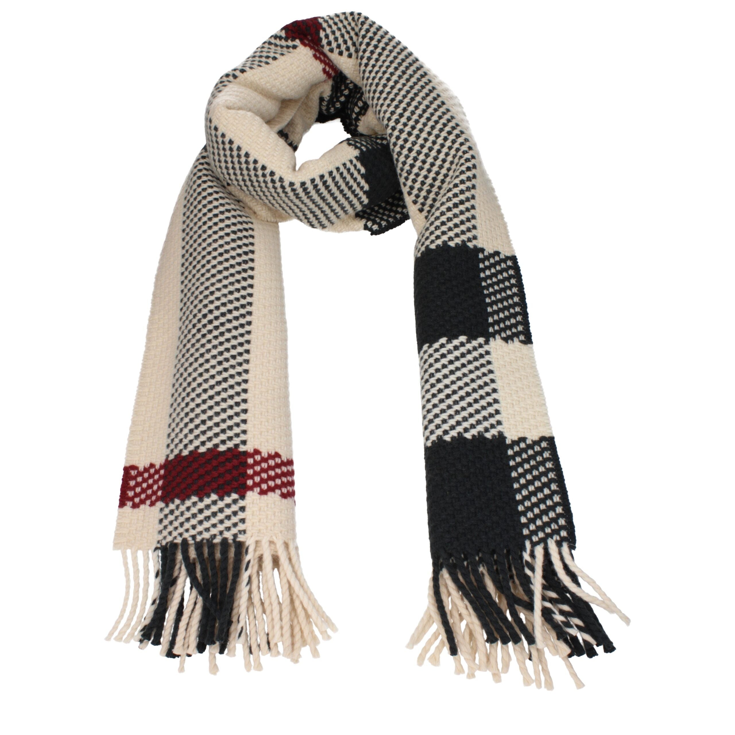 Beige Wool ScarfDescription: The product with MPN 8079240 and code F81080 wool in beige is a scarves designed by Burberry. It has features like fringes, print which can vary. Additional Info: Measurements: 50×202 cm Composition: 100% Wool MPN: 8079240 New