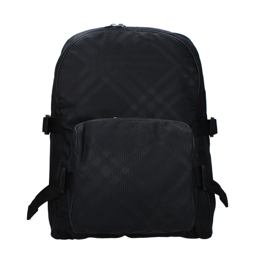 Black Fabric BackpackDescription: The product with MPN 8080840 and code F81781 fabric in black is a backpacks and bumbags designed by Burberry. It has features like side detail, back adjustable straps. Additional Info: Color details: Silver Style: Casual