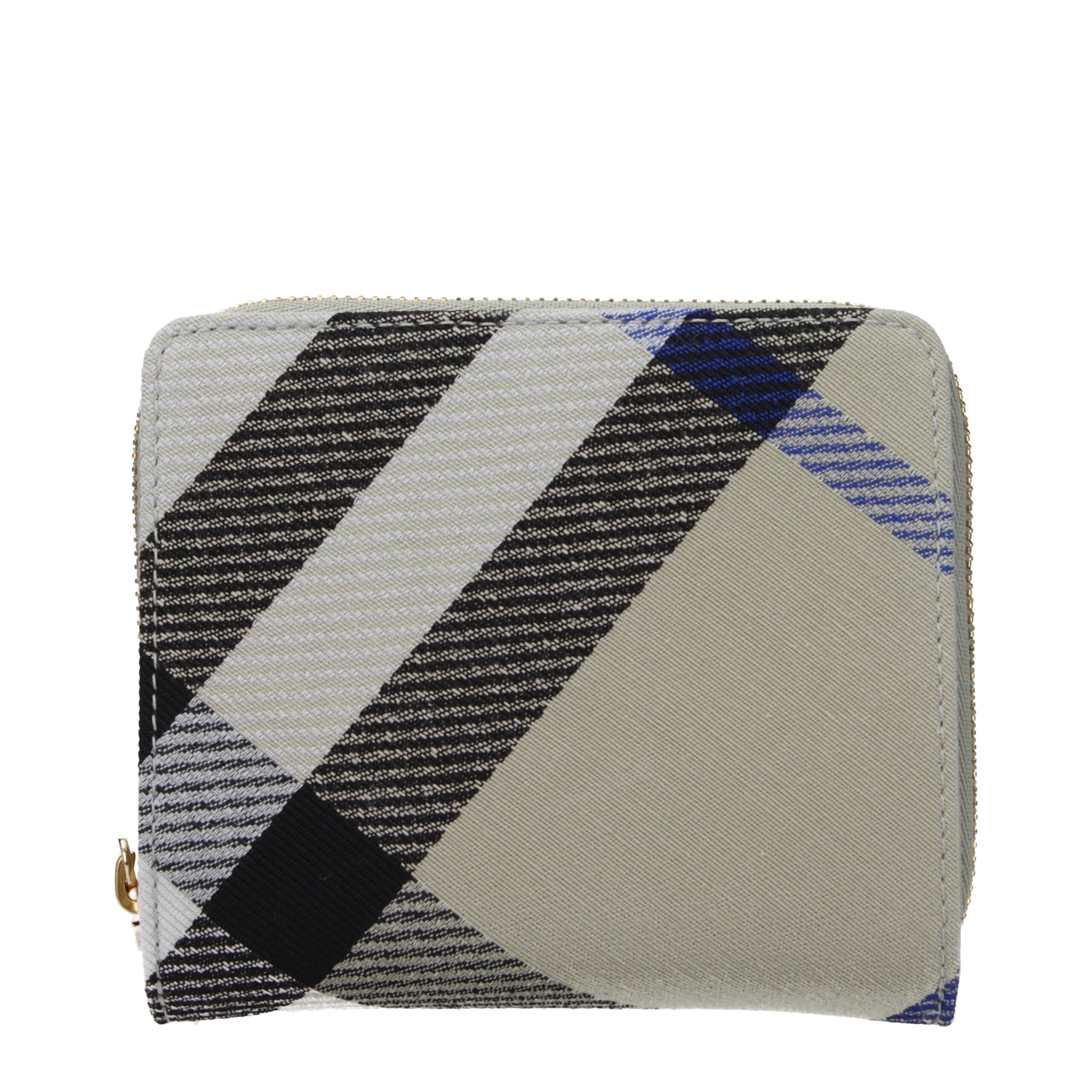 Beige Burberry Wallet with Check Pattern Synthetic Fabric