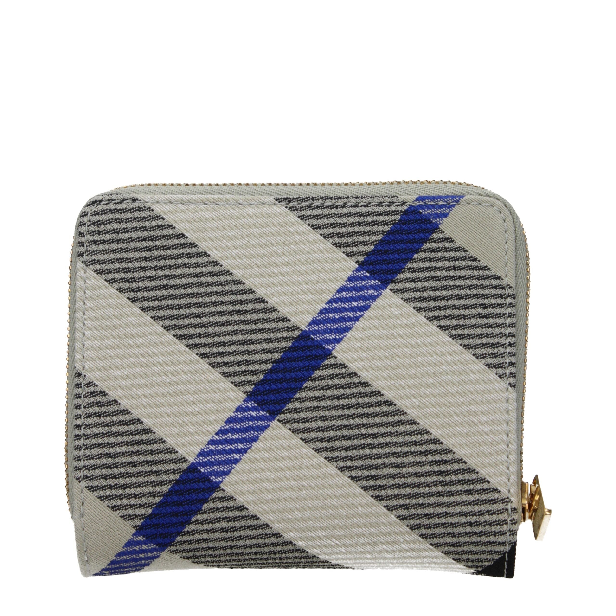 Beige Burberry Wallet with Check Pattern Synthetic Fabric