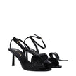 Black Leather Stiletto Heel SandalsDescription: The product with MPN 1X347N3LOCF075F0002 and code F81994 patent leather in black is a sandals designed by Prada. It has features like side detail. Additional Info: Style: Casual Closing type: Buckle Closure