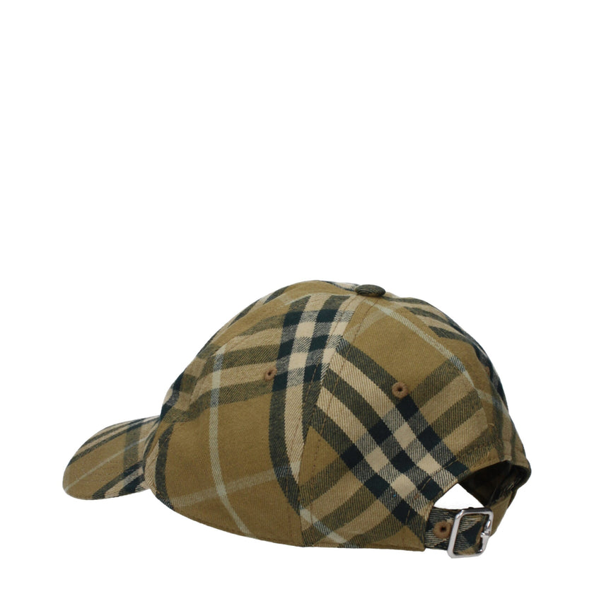 Green Cotton Cap (Baseball Hat)Description: The product with MPN 8098529 and code F82345 cotton in green is a hats designed by Burberry. It has features like print which can vary. Additional Info: Closing type: Buckle Closure Composition: 100% cotton MPN:
