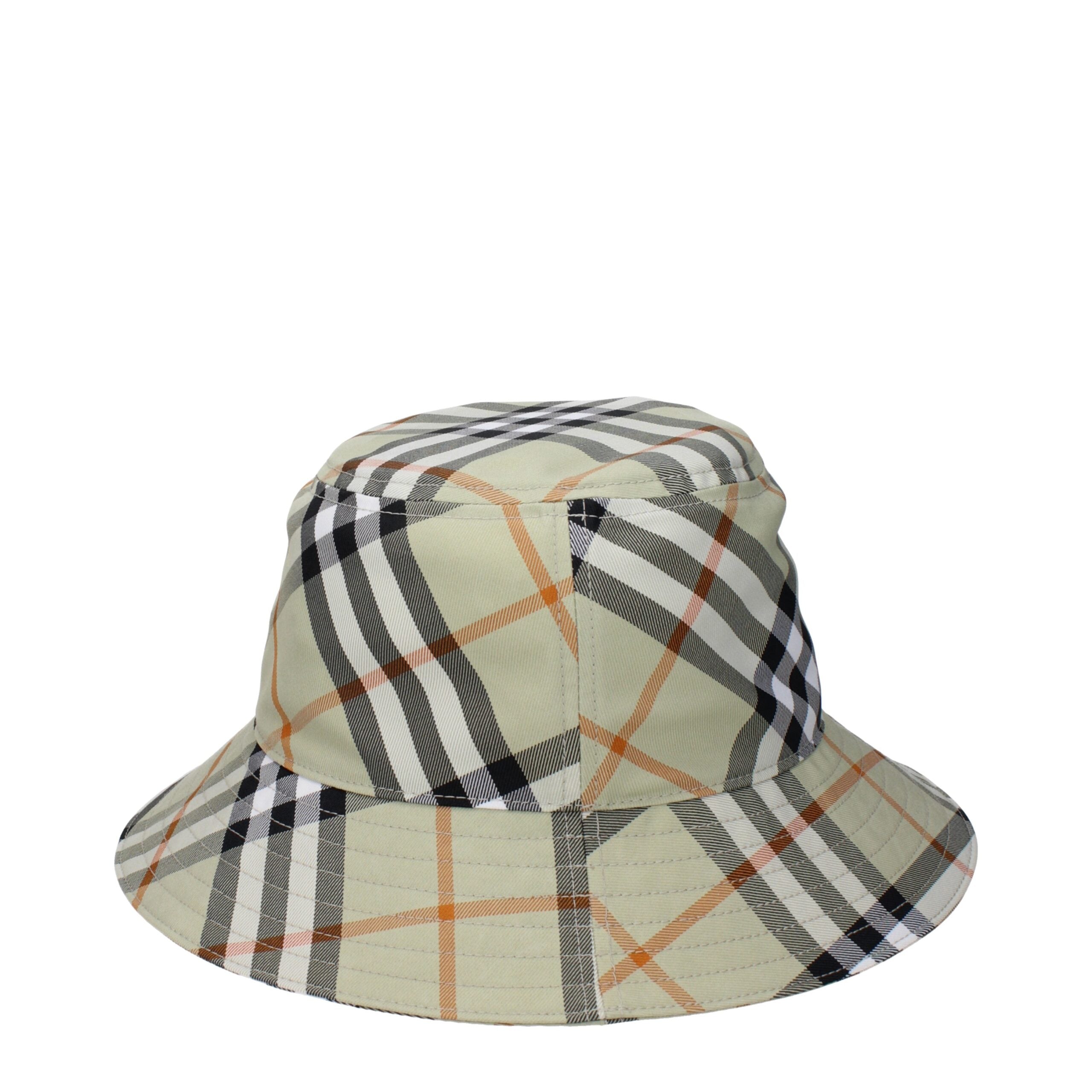 Green Synthetic Bucket Hat with Back Logo by Burberry