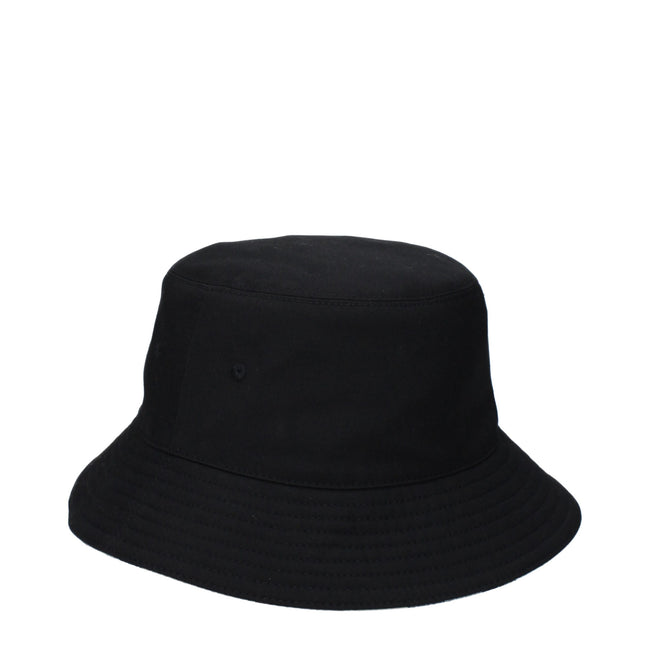 Black Fabric Bucket HatDescription: The product with MPN 8083528 and code F82508 fabric in black is a hats designed by Burberry. It has features like back logo. Additional Info: Composition: 66% polyester – 34% cotton MPN: 8083528 New collection: New Coll