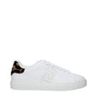 White Leather Low Top SneakersDescription: The product with MPN 10144601A124236WE10 and code F82530 leather in white is a sneakers designed by Versace. It has features like front logo, side logo, back logo. Additional Info: Closing type: Lace up Closure M