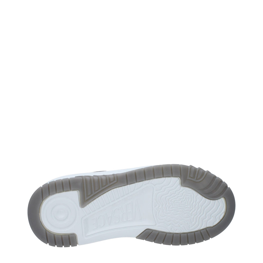 White Leather Chunky SneakersDescription: The product with MPN 10154371A109252E10P and code F82536 leather in white is a sneakers designed by Versace. It has features like front logo, side logo, back logo. Additional Info: Closing type: Lace up Closure Sh