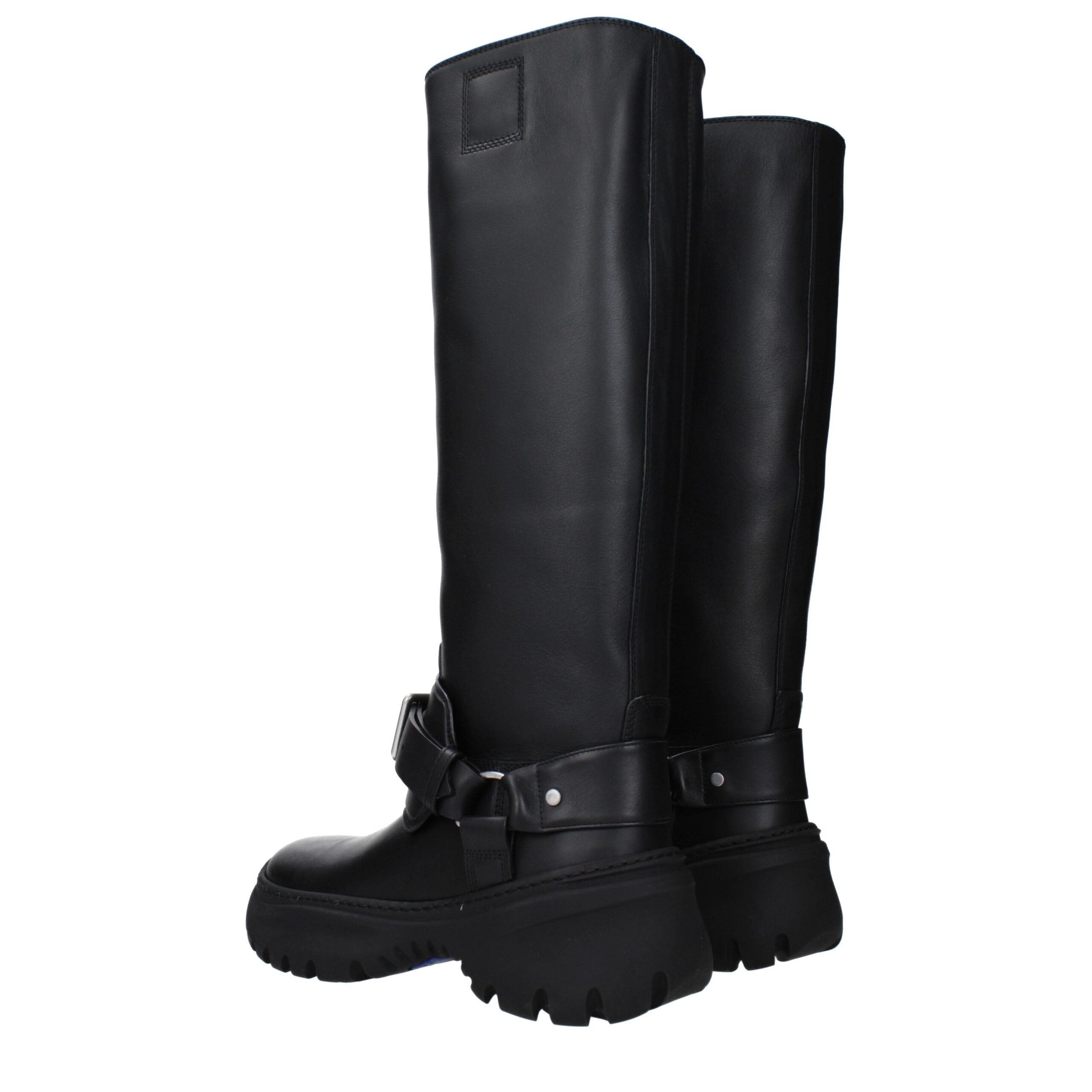 Burberry Stiefel aus schwarzem Leder