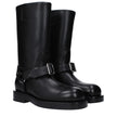 Black Leather BootsDescription: The product with MPN 8077392 and code F82845 leather in black is a boots designed by Burberry. Additional Info: Style: Casual Closing type: Buckle Closure Shoe sole: Leather Heel height: 3.5 cm Shoe tip: Round toe Heel type