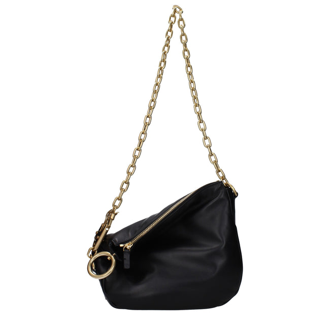 Black Leather Shoulder BagDescription: The product with MPN 8082384 and code F82922 leather in black is a shoulder bags designed by Burberry. It has features like adjustable handle, removable handle. Additional Info: Style: Casual Bag size: Small Handle l