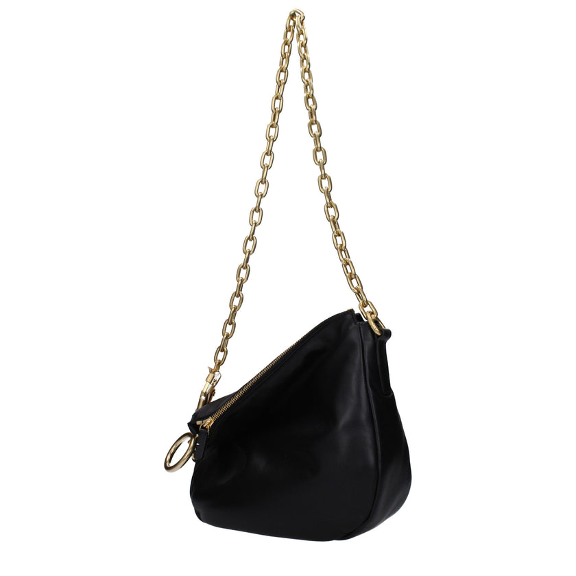 Black Leather Shoulder BagDescription: The product with MPN 8082384 and code F82922 leather in black is a shoulder bags designed by Burberry. It has features like adjustable handle, removable handle. Additional Info: Style: Casual Bag size: Small Handle l