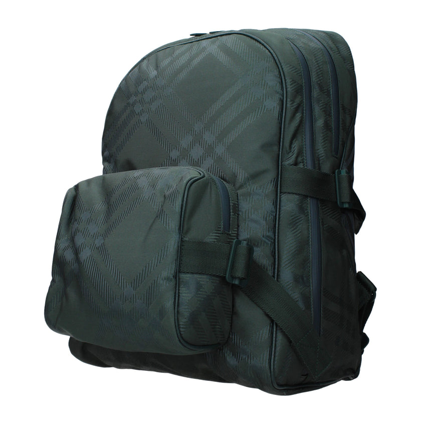 Green Fabric BackpackDescription: The product with MPN 8080841 and code F81781 fabric in green is a backpacks and bumbags designed by Burberry. It has features like side detail, back adjustable straps. Additional Info: Style: Casual Bag size: Large Strap