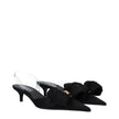 Black Satin Flat SandalsDescription: The product with MPN 10154241A084151B00V and code F82956 satin in black is a sandals designed by Versace. It has features like front detail. Additional Info: Style: Stylish Materials: Satin Shoe sole: Leather Heel heig