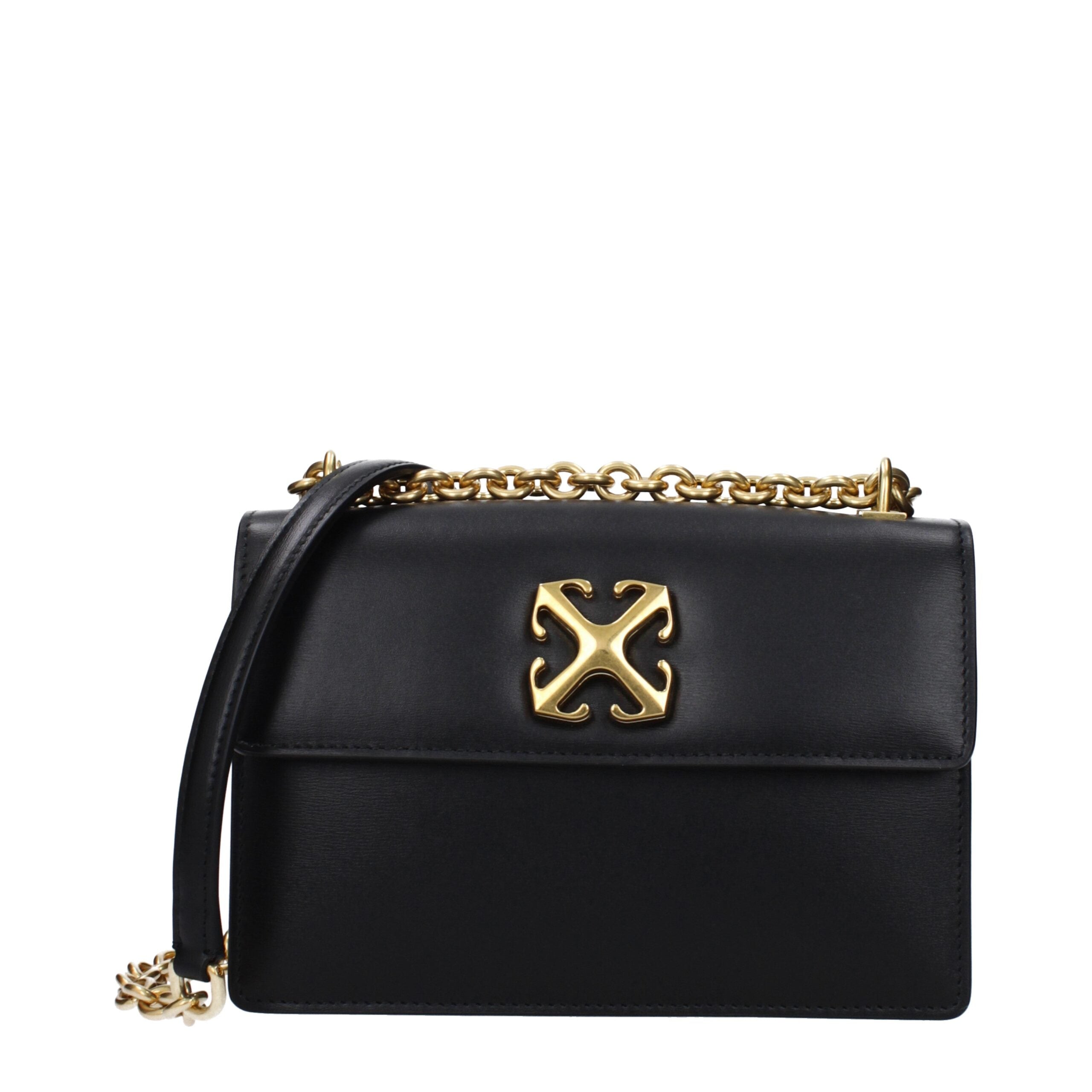 Black Leather Crossbody BagDescription: The product with MPN OWNN154LEA0011000 and code F82974 leather in black is a crossbody bags designed by Off-White. It has features like back logo, vintage effect. Additional Info: Color details: Gold Style: Casual B