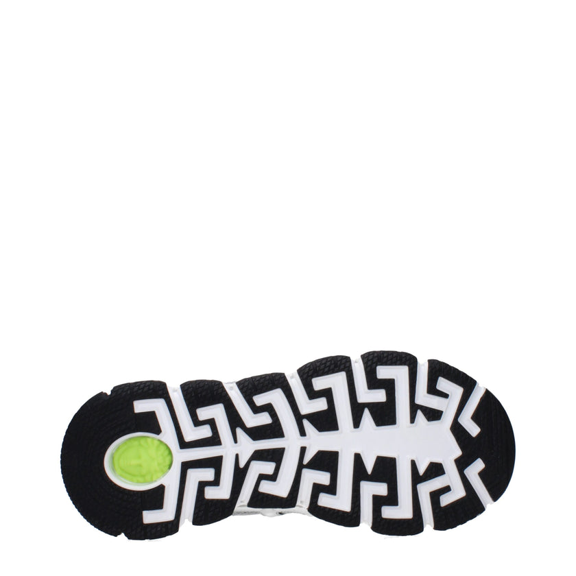 Gray Fabric Athletic SneakersDescription: The product with MPN DSU80941A105186E500 and code F82952 fabric in silver is a sneakers designed by Versace. It has features like front logo, side logo, back logo. Additional Info: Style: Sporty Glam Closing type: