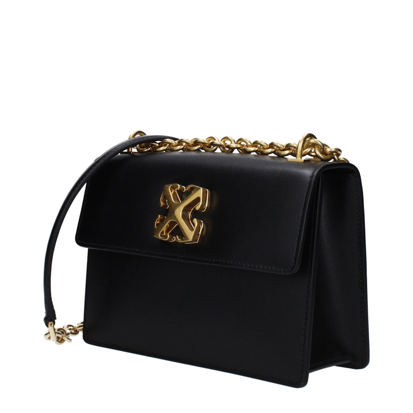 Black Leather Crossbody BagDescription: The product with MPN OWNN154LEA0011000 and code F82974 leather in black is a crossbody bags designed by Off-White. It has features like back logo, vintage effect. Additional Info: Color details: Gold Style: Casual B