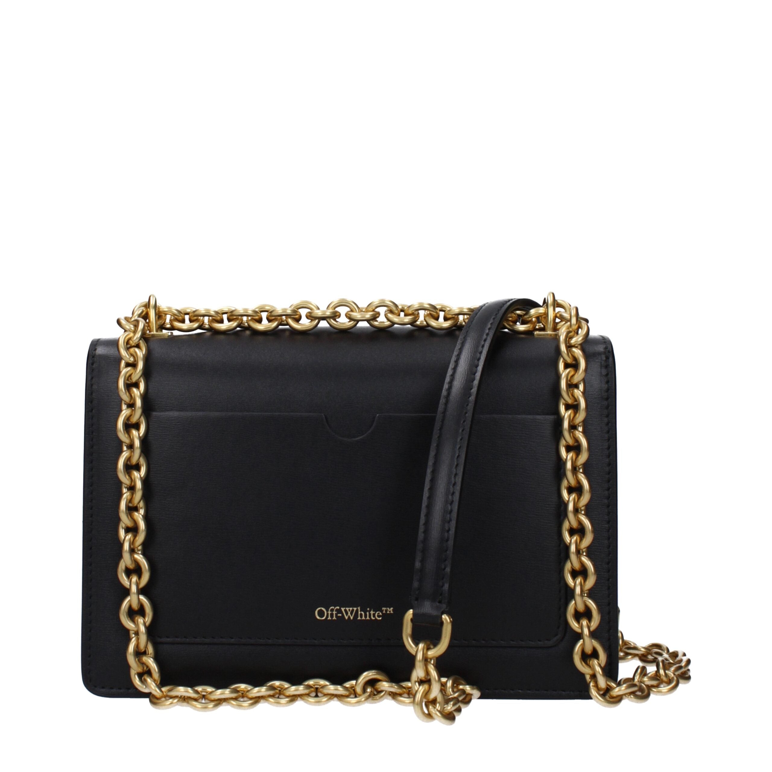 Black Leather Crossbody BagDescription: The product with MPN OWNN154LEA0011000 and code F82974 leather in black is a crossbody bags designed by Off-White. It has features like back logo, vintage effect. Additional Info: Color details: Gold Style: Casual B