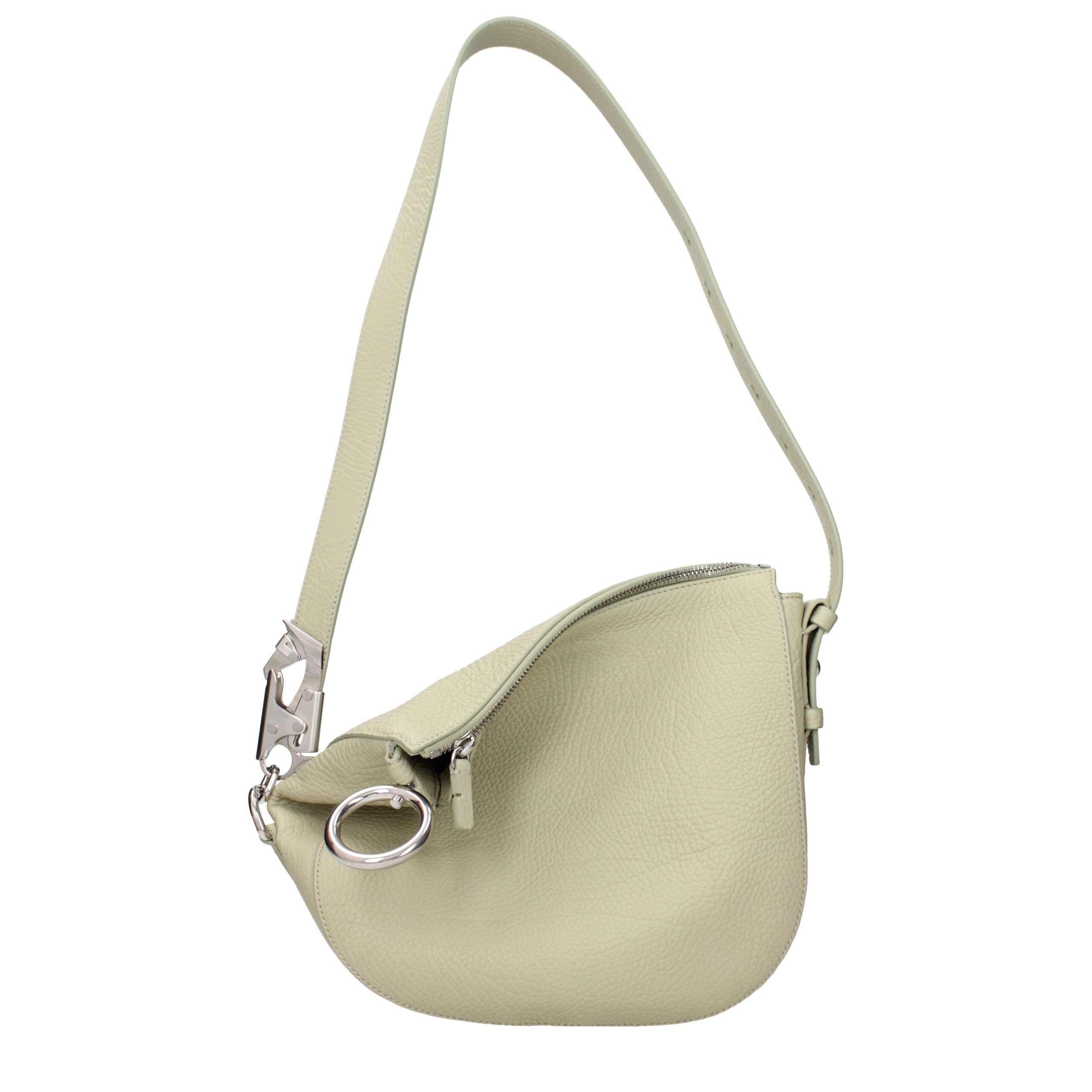 Green Leather Shoulder BagDescription: The product with MPN 8082392 and code F83018 leather in green is a shoulder bags designed by Burberry. It has features like adjustable handle, removable handle. Additional Info: Color details: Silver Style: Casual Ha