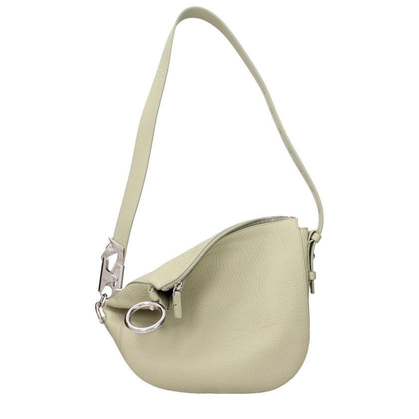Green Leather Shoulder BagDescription: The product with MPN 8082392 and code F83018 leather in green is a shoulder bags designed by Burberry. It has features like adjustable handle, removable handle. Additional Info: Color details: Silver Style: Casual Ha