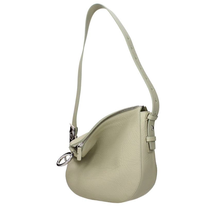Green Leather Shoulder BagDescription: The product with MPN 8082392 and code F83018 leather in green is a shoulder bags designed by Burberry. It has features like adjustable handle, removable handle. Additional Info: Color details: Silver Style: Casual Ha