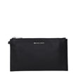 Black Leather Clutch BagDescription: The product with MPN 35S4STVW3LBLACK and code F83404 leather in black is a clutches designed by Michael Kors. It has features like front logo.Black Leather Clutch Bag${tagsMichael KorsAulae Black Leather Clutch Bag Mic