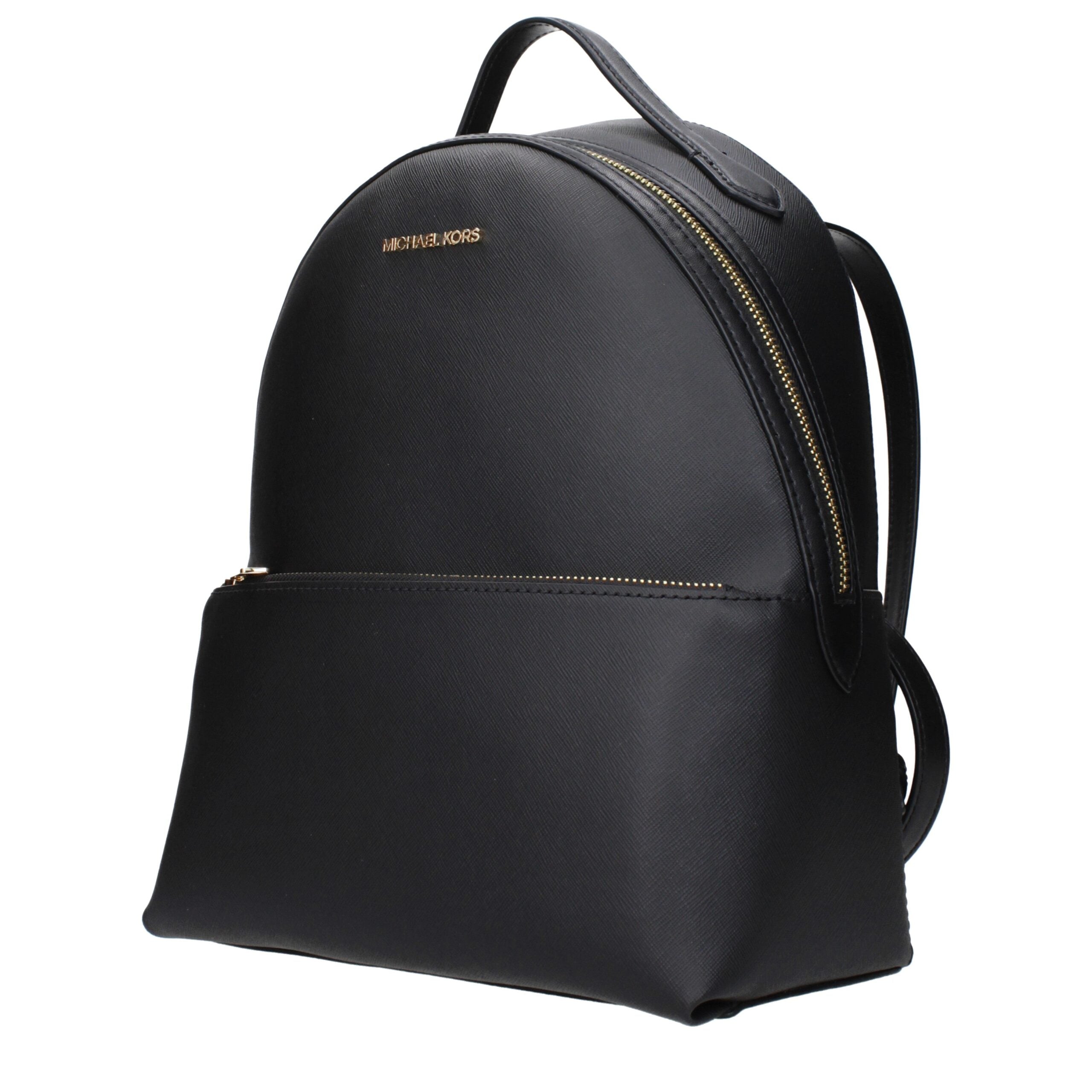 Black Leather BackpackDescription: The product with MPN 35F3G6HB6LBLACK and code F83403 leather in black is a backpacks and bumbags designed by Michael Kors. It has features like front logo, back adjustable straps.Black Leather Backpack${tagsMichael KorsA