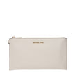 Beige Leather Clutch BagDescription: The product with MPN 35S4GTVW3LLTCREAM and code F83408 leather in beige is a clutches designed by Michael Kors. It has features like front logo.Beige Leather Clutch Bag${tagsMichael KorsAulae Beige Leather Clutch Bag M